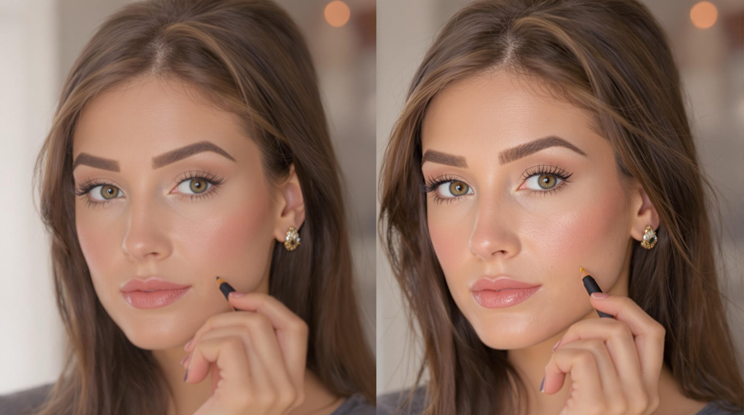 how to shape eyebrows with pencil